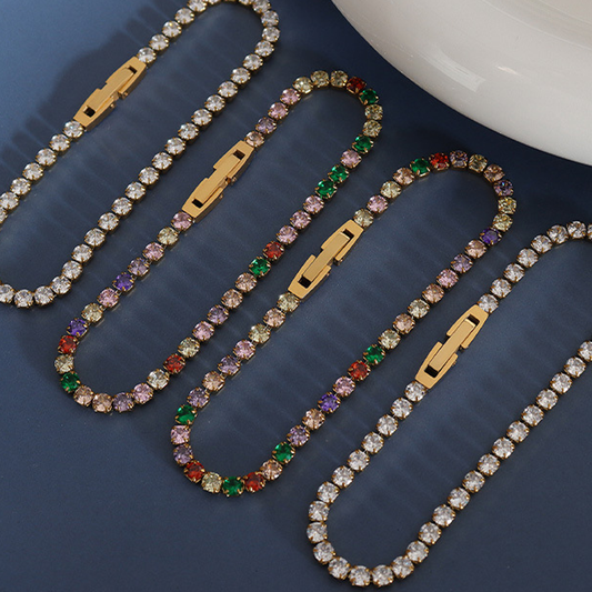 A D. ALLEN & DANMI. 18 K Gold Plated Love Bangle Bracelet Set Flexible Wide Wristband Bangle Bangle Set for Love