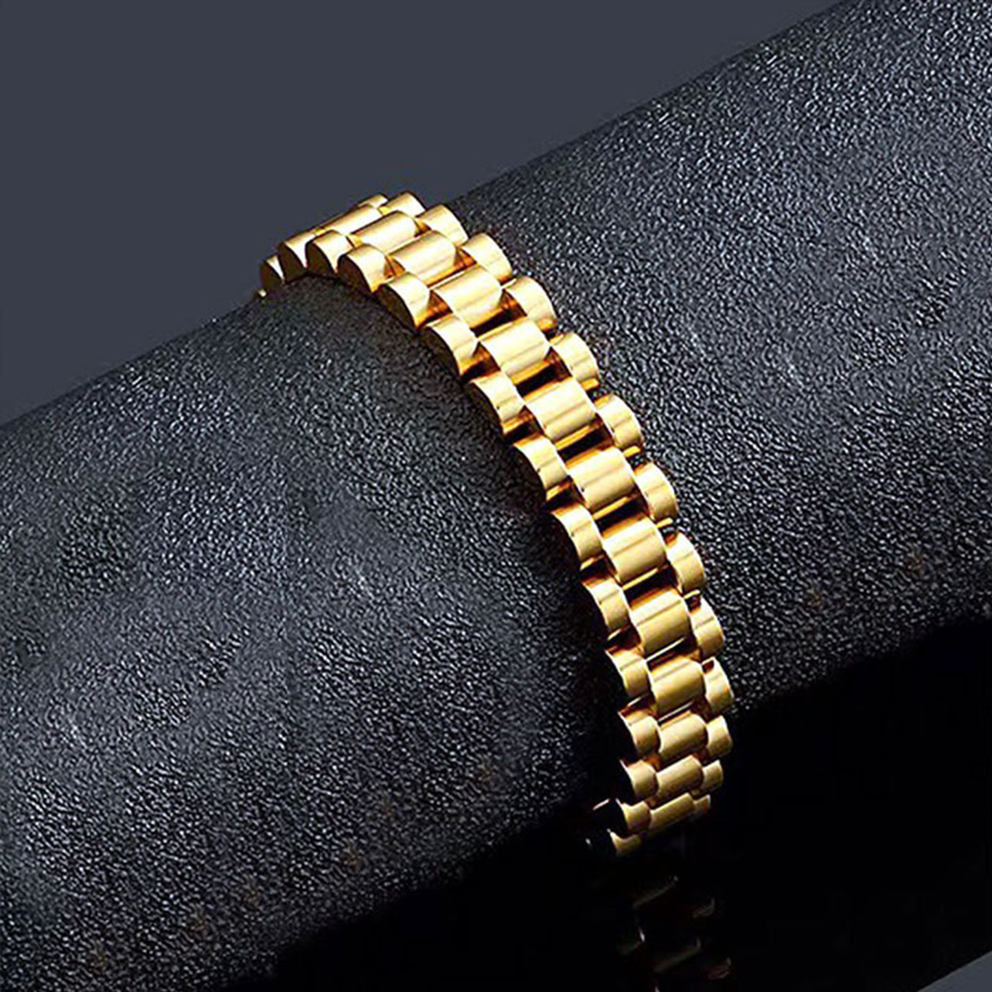 A D. ALLEN &amp; DANMI. 18 K Gold Plated Love Bangle Bracelet Set Flexible Wide Wristband Bangle Bangle Set for Love